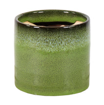 Yall Glazed Cylinder Green D12.5H11.5