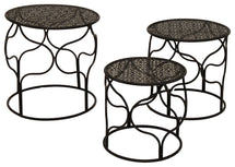 Mozart Side Table Round S3 Black D30/40H30/40
