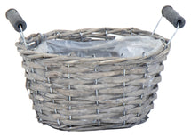 Darling Basket Oval Grey L19W13H10