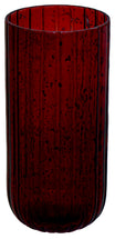 Maura Ribbed Vase Burgundy D12H25