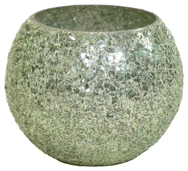 Strass Glass Bowl Green D11H8.5