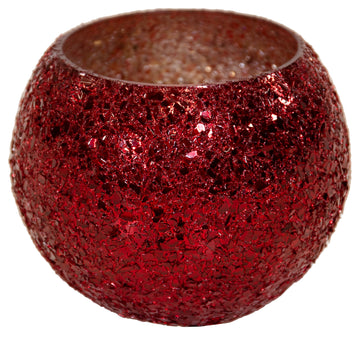 Strass Glass Bowl Red D16H12
