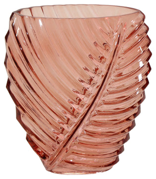 Debby Vase Leaf Pink L18W11H21